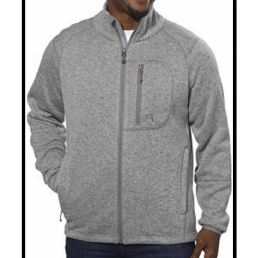 Avalanche‎ Men's Full Zip Fleece Jacket Dove Grey Size Medium M